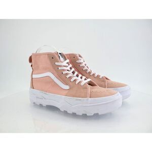 Vans Pink Suede High-Top Platform Sneakers